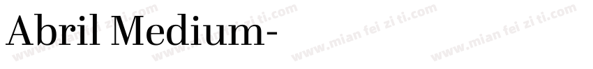 Abril Medium字体转换